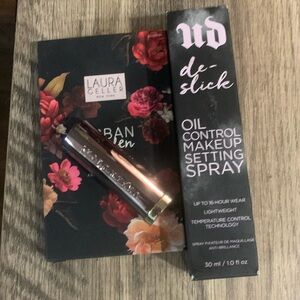 Laura Gellar palette /Urban Decay setting & lipstick Bundle STEAL